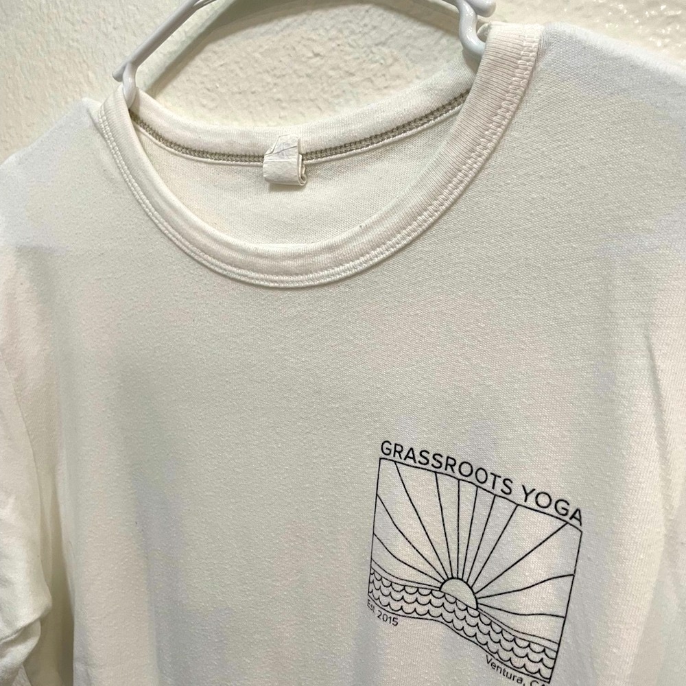 White Vintage Graphic Yoga Tee
